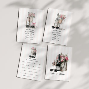 Old Money Aesthetic Chic Bachelorette Photo Thank You Card