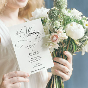 ELEGANT SILVER SCRIPT WEDDING INVITATION   MINIMAL