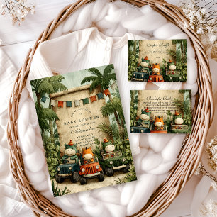 Greenery Dino Baby Shower Invitation