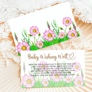 Little Wildflower Is On The Way Baby Wishing Well Enclosure Card