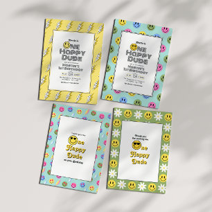 "One Happy Dude" Retro Smile Thank You Card