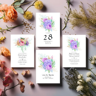 Rustic Floral Spring Rehearsal Dinner Invitation