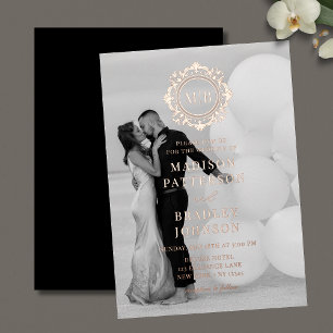 Ornate Floral Monogram Wedding Welcome Sign