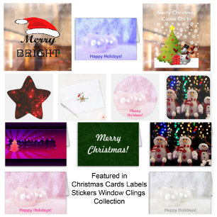 Snowing Red Car Christmas Tree Bring it Home, ZSSP Holiday Card
