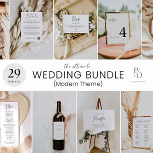 Modern Wedding In Loving Memory Sign, Invitation