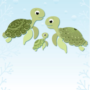 Sea Turtle Baby Shower Co-Ed Gender Neutral Invitation