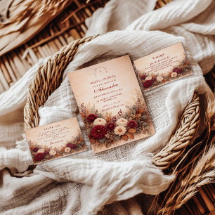 Elegant Autumn Garden Bridal Shower Invitation