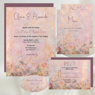 Wildflowers Watercolor Floral Wedding Reception  Banner