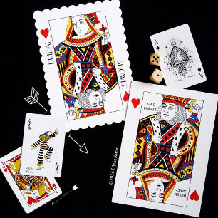 Poker Card Queen n King of Hearts Wedding