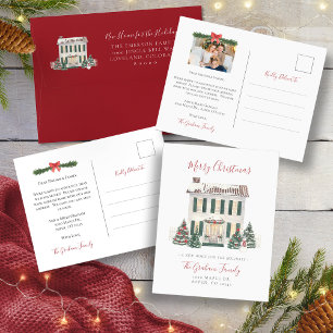 Decking New Halls Christmas Postcard