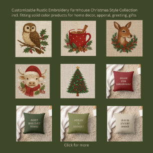 minimal Rustic Dark Green Farmhouse christmas Tablecloth