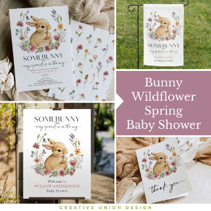 Wildflower Field Boho Baby Shower Invitation