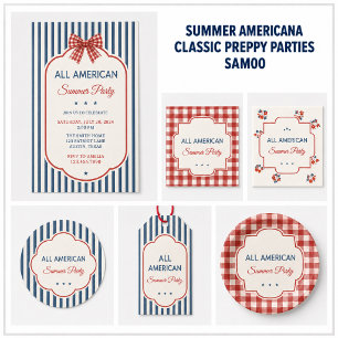 Vintage Americana Patriotic Party Napkins