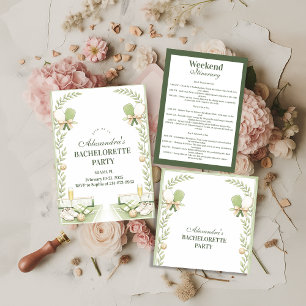 Preppy Pickleball Garden Bachelorette Party Tote Bag