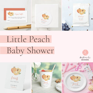Budget Little Peach Baby Shower Invitation