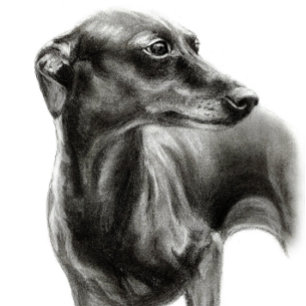Greyhound Round Clock