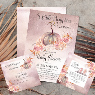A Little Pumpkin Is Blooming Pink Baby  Bingo Card