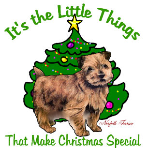 Norfolk Terrier Christmas Gifts Holiday Card