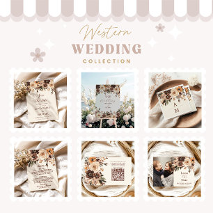 Floral Terracotta Wedding Enclosure Card