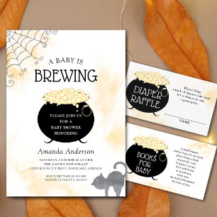 Books for Baby Brew Halloween Baby Shower Enclosure Card