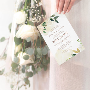 Farmhouse Fresh Rustic Country Floral Fall Wedding Invitation