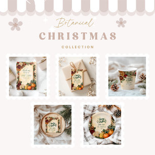 Rustic Dried Orange and Fruit Christmas Napkin