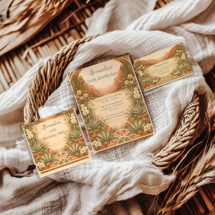 Desert Wildflower Garden Birthday Thank You Card