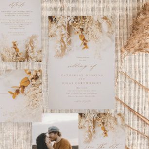Boho Floral Script Wedding Details