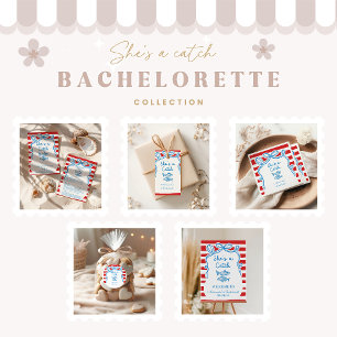 She's A Catch Bachelorette Celebration Invitation
