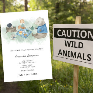 Woodland animals - Display Shower Enclosure Card