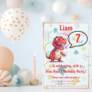 Dino Roar Birthday Party Poster