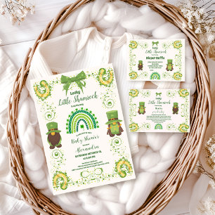 Cute Lucky Little Shamrock  Diapper Raffle  Enclosure Card