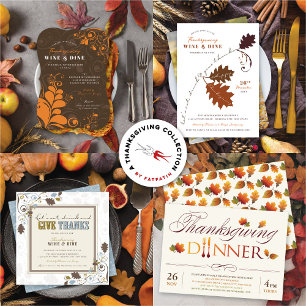 Fall/Autumn Leaves Family Monogram Thanksgiving Tie
