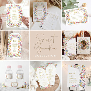 Classy Spring Wildflower Meadow Garden Wedding Invitation