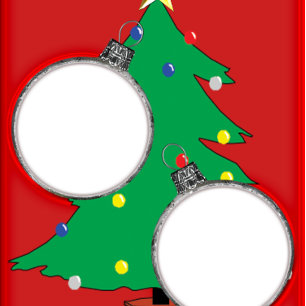 Christmas Tree with Your Photos Plaque