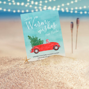 Merry Christmas From Florida Tropical Beach Holiday Card