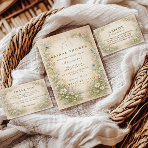 Soft Pastel Wildflower Bridal Shower Napkin
