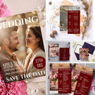 Unique Custom Magazine Style Wedding invitation 