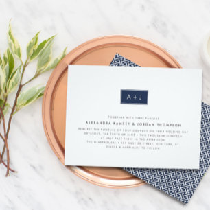 Modern Wedding Reception Card   Coral