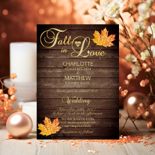 Elegant Autumn Fall in Love Rustic Country Wedding Paper Plate