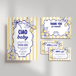 CIAO BABY Lemon Mediterranean Amalfi Thank You Card