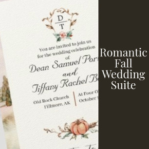 Romantic Fall Wedding Detail Cards