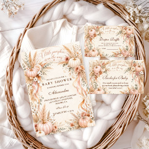 Romantic Boho Little Pumpkin Diaper Raffle Enclosure Card