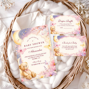 Celestial Bear Moon Stars Books for Baby Enclosure Card