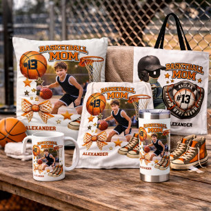 Vintage Grunge Basketball Mum Photo Gift Coffee Mug