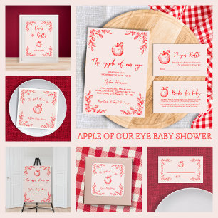 Apple Of Our Eye Hand Drawn Fall Baby Shower Napkin