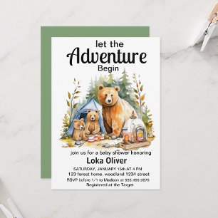 Adventure Begin Woodland Baby Shower  Banner