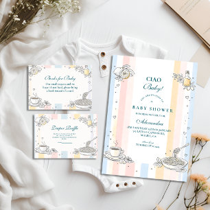 Italian Café Doodle Baby Shower Napkin