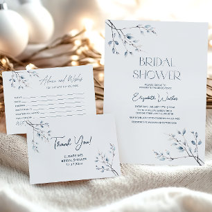 Floral Blue Bridal Shower Over or Under Game