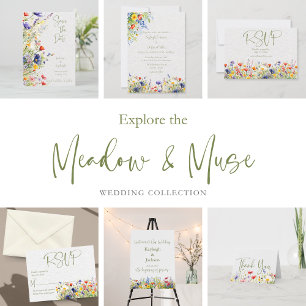 Watercolor Wildflower Save the Date 